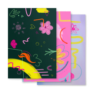 Abstract Wrapping paper sheets