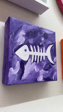 Load image into Gallery viewer, &quot;Purple Fish 2&quot; Original Acrylic on Canvas