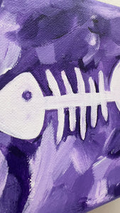 "Purple Fish 2" Original Acrylic on Canvas