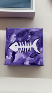 "Purple Fish 2" Original Acrylic on Canvas