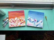 Load image into Gallery viewer, Abstract Winter Mountain Painting Class 3/5/25 @6:30pm