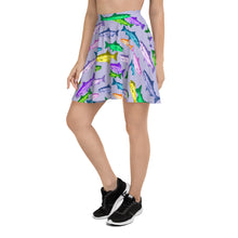 Load image into Gallery viewer, Purple Salmon Skater Skirt