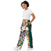 Load image into Gallery viewer, Floral All-over print unisex wide-leg pants