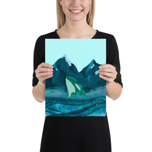 "A Whale of a Time" Art Print Poster