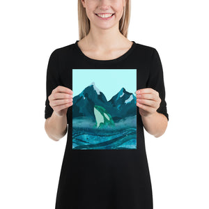 "A Whale of a Time" Art Print Poster