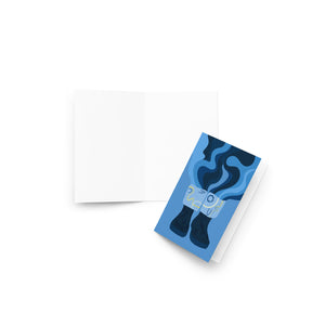 "Xtra Groovy Blue" Greeting Card