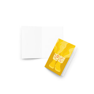 "Xtra Groovy Yellow" Greeting card