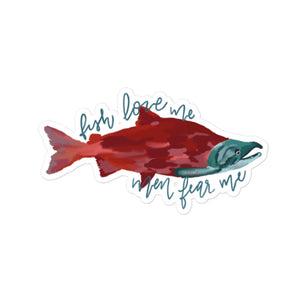 "Fish Love Me, Men Fear Me" Bubble-free stickers