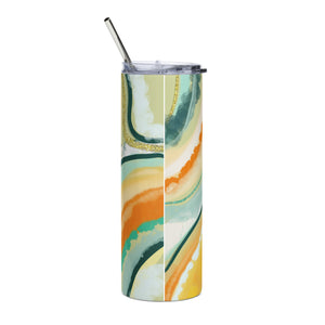Yellow Geode Stainless steel tumbler