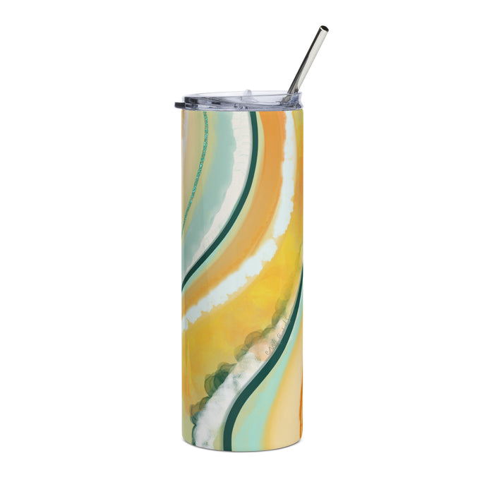 Yellow Geode Stainless steel tumbler