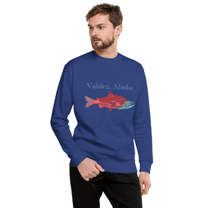 Salmon "Valdez Alaska" Unisex Premium Sweatshirt