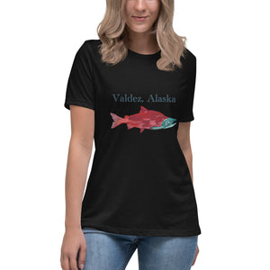Salmon "Valdez Alaska" Women's Relaxed T-Shirt