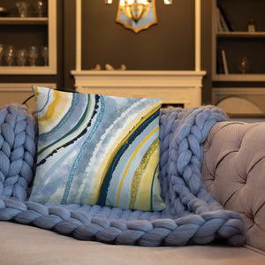 Blue Geode Basic Pillow