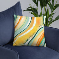 Yellow Geode Basic Pillow