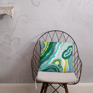 Green Geode Basic Pillow