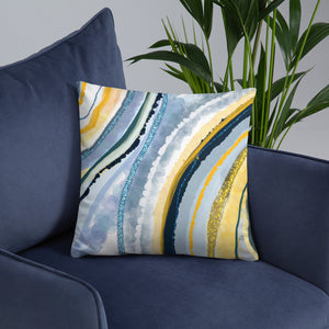 Blue Geode Basic Pillow