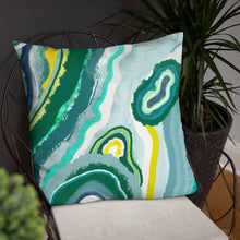 Load image into Gallery viewer, Green Geode Basic Pillow