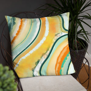 Yellow Geode Basic Pillow