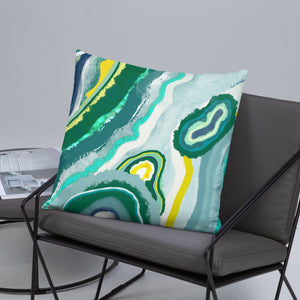 Green Geode Basic Pillow