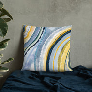 Blue Geode Basic Pillow