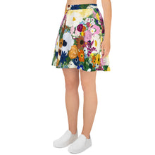 Load image into Gallery viewer, Floral Art Print Skater Skirt