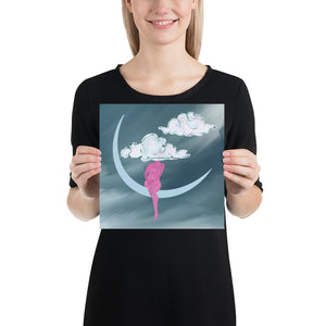 "Head In The Clouds" Art Print Poster