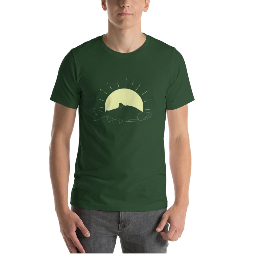 Salmon And Sun Print T-Shirt