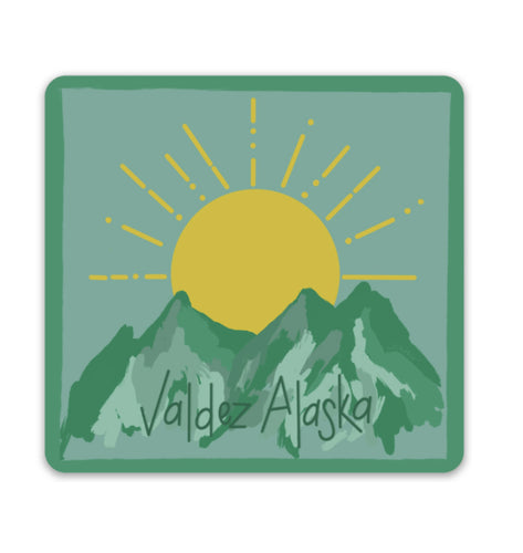 Valdez Alaska Art Print Stickers