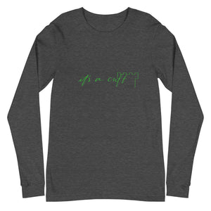 Unisex Long Sleeve Tee"it's a cult" Green Letters