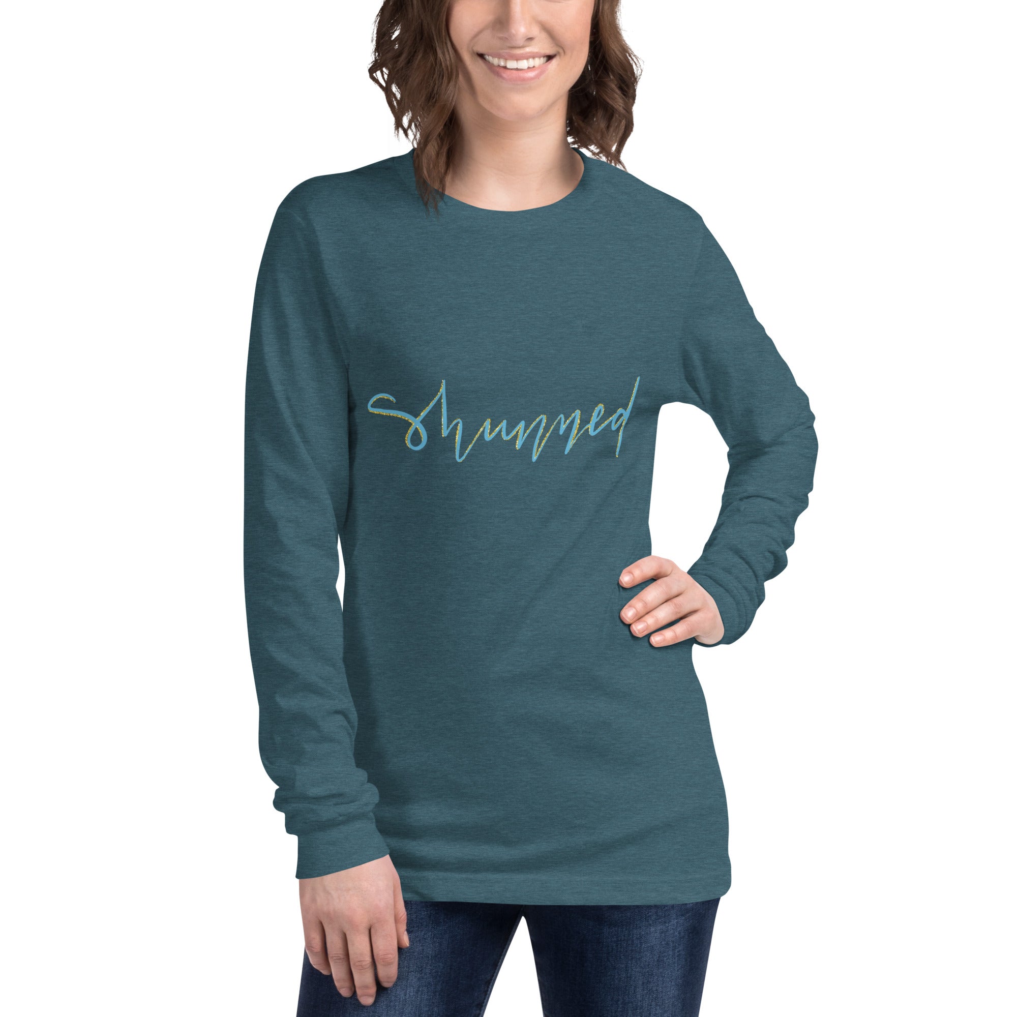 Cursive "Shunned" Unisex Long Sleeve Tee