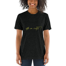 Load image into Gallery viewer, Short sleeve t-shirt &quot;it&#39;s a cult&quot; Yellow Letters