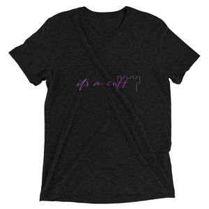 Short sleeve t-shirt "it's a cult" Purple Letters