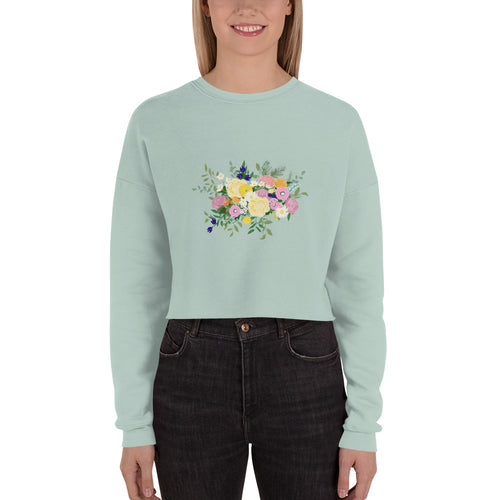 Floral Crop Sweatshirt